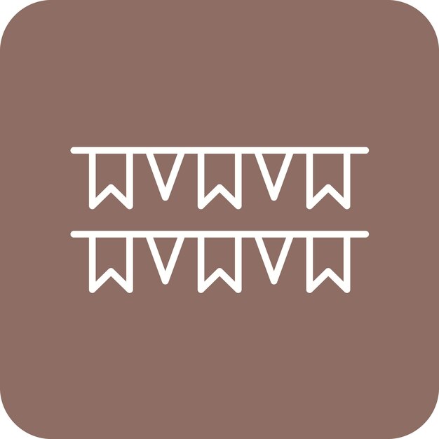 Imagen vectorial del icono de las guirnaldas Se puede usar para fiestas y celebraciones
