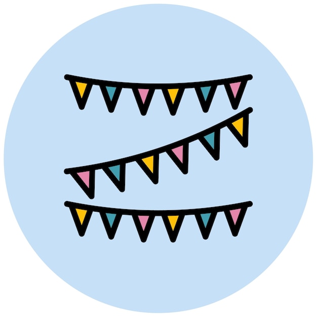 La imagen vectorial del icono de las guirnaldas se puede usar para el Oktoberfest