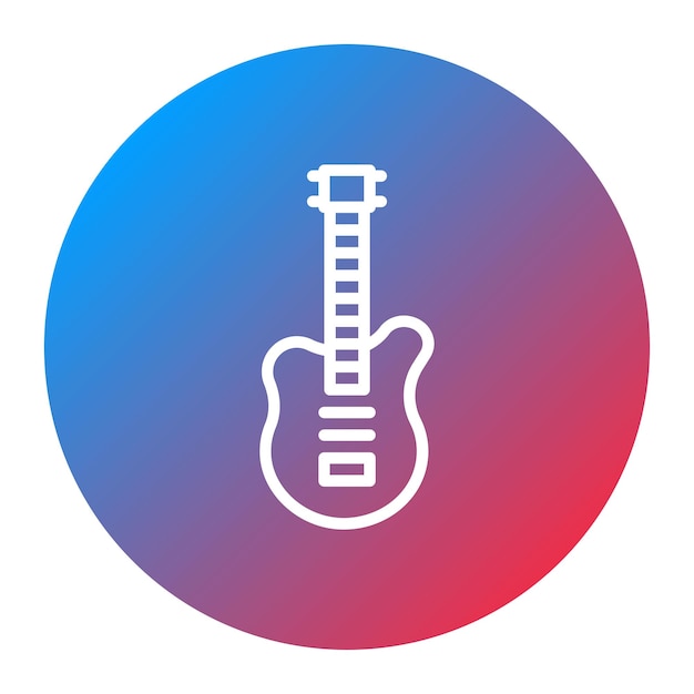 Imagen vectorial de icono de guitarra eléctrica Se puede usar para Rock and Roll