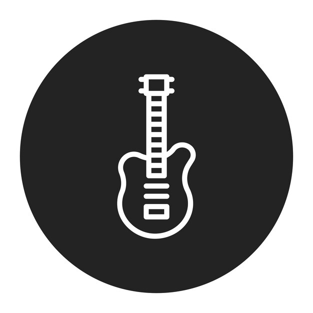 Imagen vectorial de icono de guitarra eléctrica Se puede usar para Rock and Roll