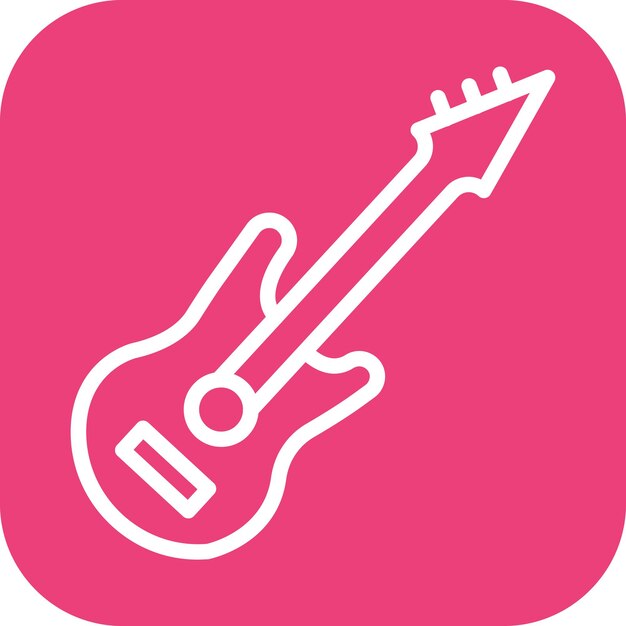 La imagen vectorial del icono de la guitarra se puede usar para Festa Junina