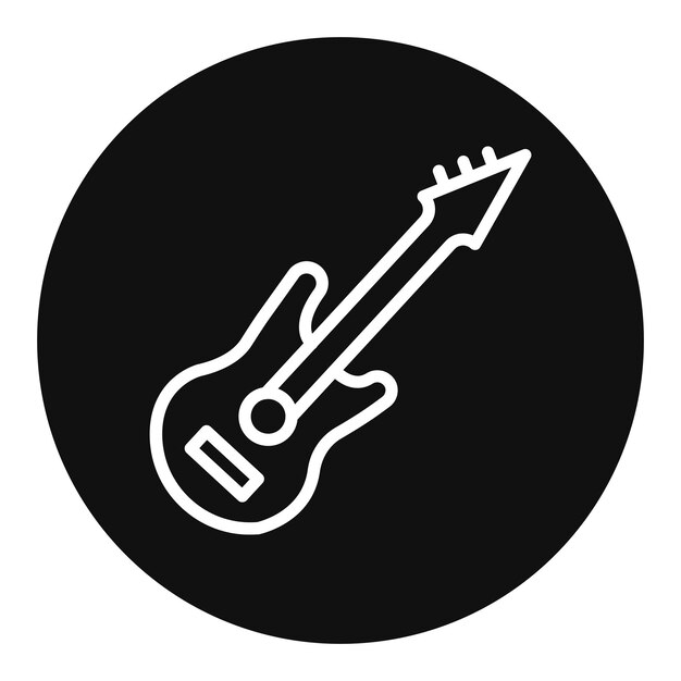 La imagen vectorial del icono de la guitarra se puede usar para Festa Junina