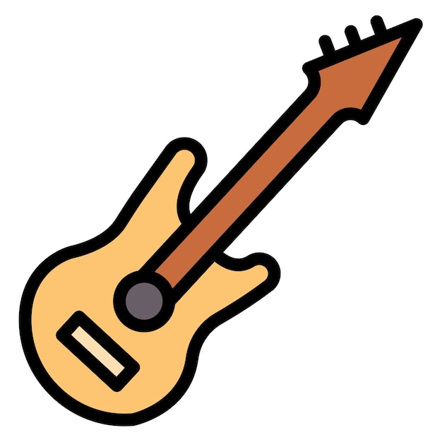 La imagen vectorial del icono de la guitarra se puede usar para Festa Junina