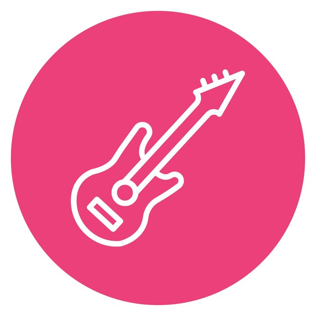 La imagen vectorial del icono de la guitarra se puede usar para Festa Junina