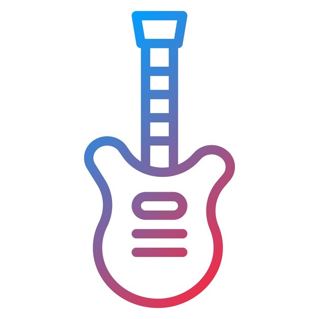 La imagen vectorial del icono de la guitarra bajo se puede usar para Rock and Roll