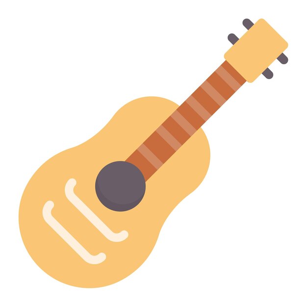 La imagen vectorial del icono de la guitarra se puede utilizar para el instrumento