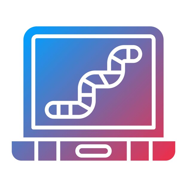 Imagen vectorial de icono de gusano de computadora Se puede utilizar para la seguridad cibernética