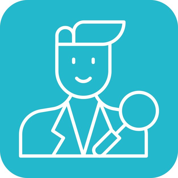 Imagen vectorial de icono de H.R. Especialista Hombre Se puede utilizar para Profesiones
