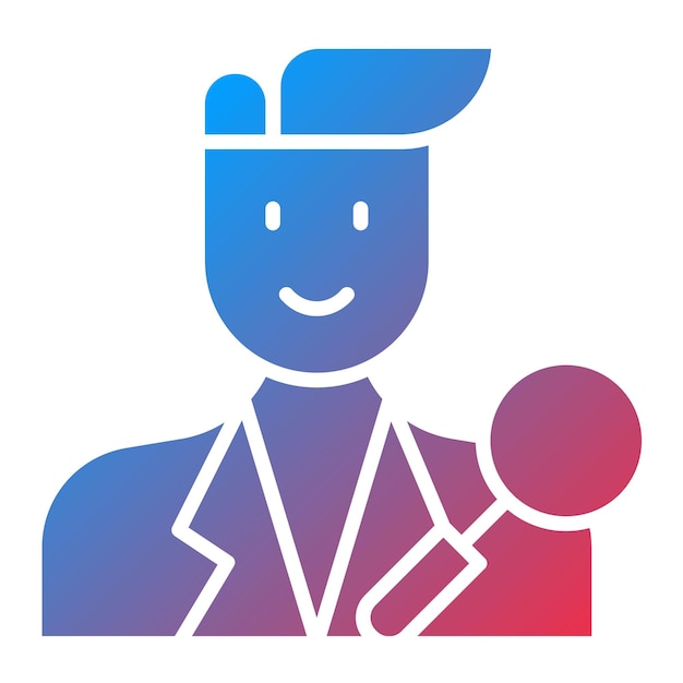 Imagen vectorial de icono de H.R. Especialista Hombre Se puede utilizar para Profesiones
