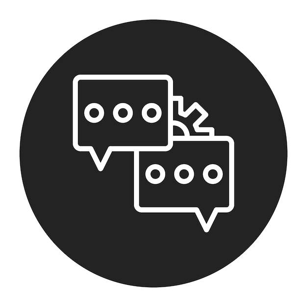 Imagen vectorial del icono de las habilidades de comunicación Se puede utilizar para el currículum vitae