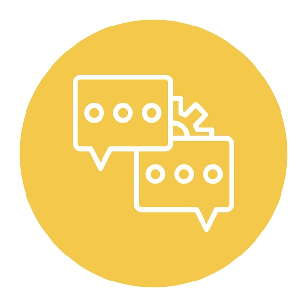 Imagen vectorial del icono de las habilidades de comunicación Se puede utilizar para el currículum vitae