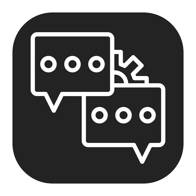 Imagen vectorial del icono de las habilidades de comunicación Se puede utilizar para el currículum vitae