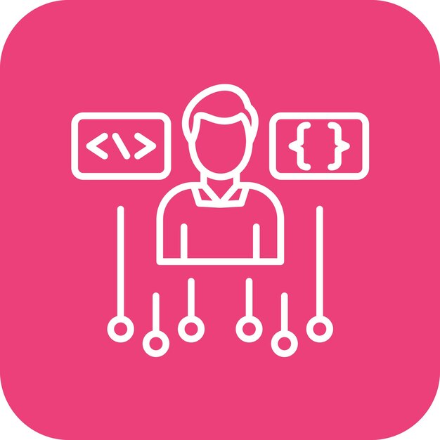 Imagen vectorial de icono de habilidades de programación Se puede usar para No Código