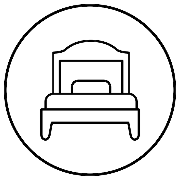Imagen vectorial del icono de la habitación individual Se puede utilizar para la gestión del hotel