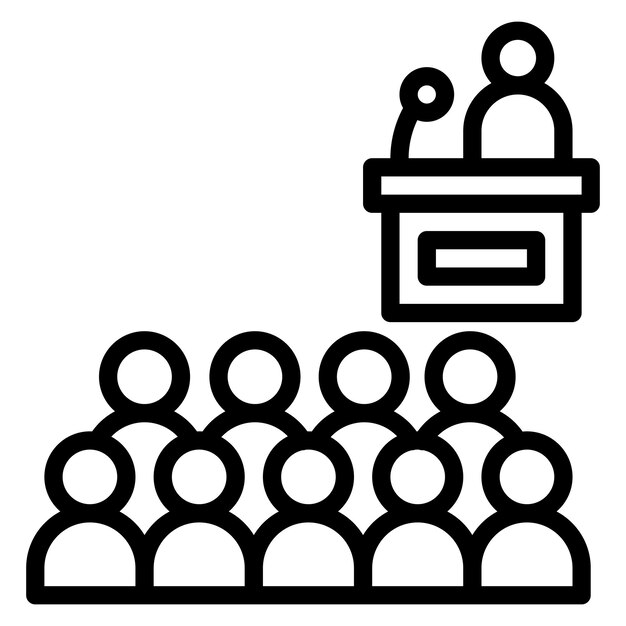Imagen vectorial de icono de habla pública Se puede utilizar para los Derechos Humanos