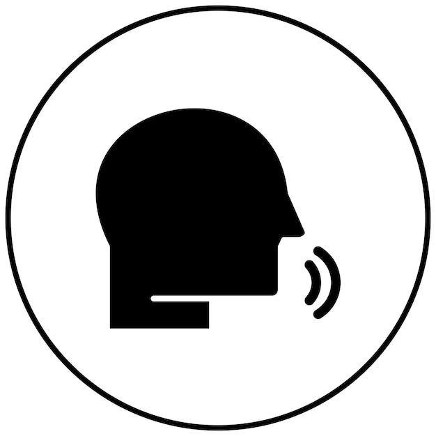 Imagen vectorial de icono de habla Se puede usar para marketing