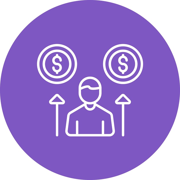 La imagen vectorial del icono de hacer dinero se puede utilizar para la gestión empresarial