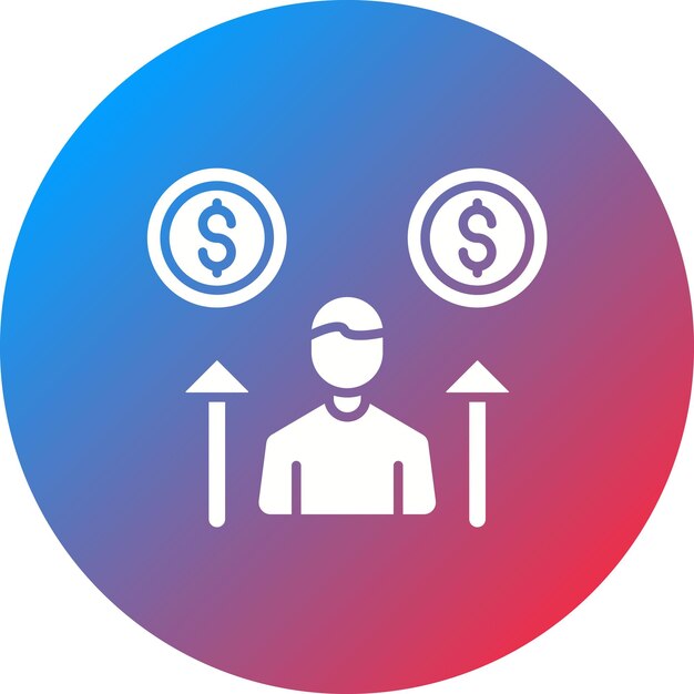 La imagen vectorial del icono de hacer dinero se puede utilizar para la gestión empresarial