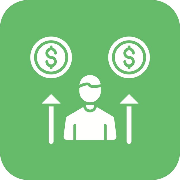 La imagen vectorial del icono de hacer dinero se puede utilizar para la gestión empresarial