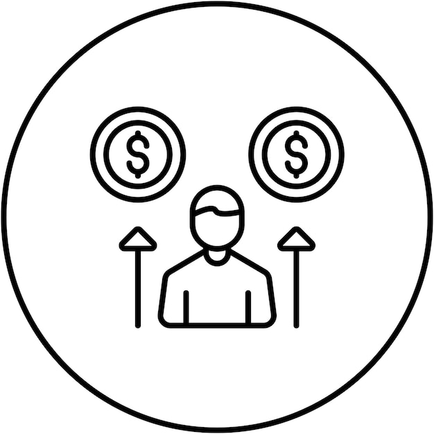 La imagen vectorial del icono de hacer dinero se puede utilizar para la gestión empresarial