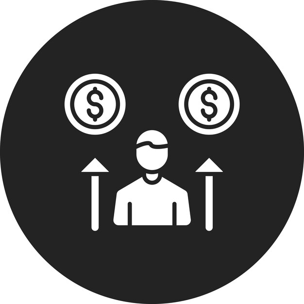 La imagen vectorial del icono de hacer dinero se puede utilizar para la gestión empresarial
