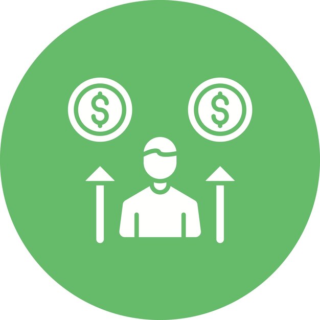 La imagen vectorial del icono de hacer dinero se puede utilizar para la gestión empresarial