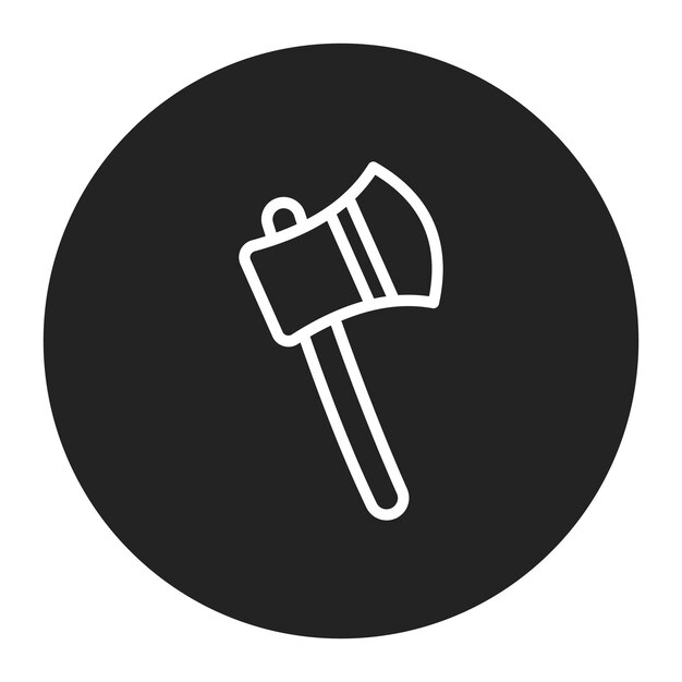 La imagen vectorial del icono del hacha se puede utilizar para el rescate y la respuesta