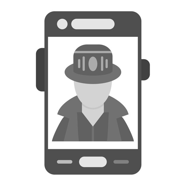Imagen vectorial de icono de hacker Se puede utilizar para el desarrollo de aplicaciones móviles