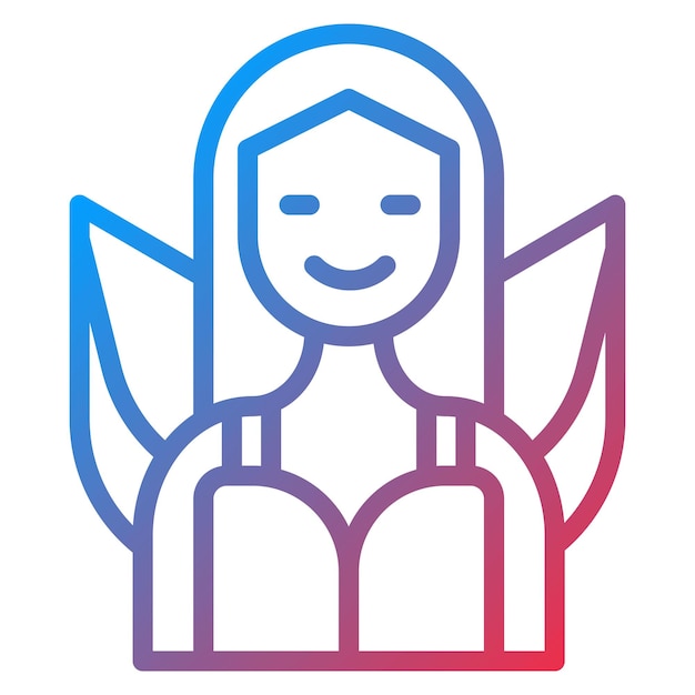 Imagen vectorial del icono de hadas Se puede usar para Fairytale