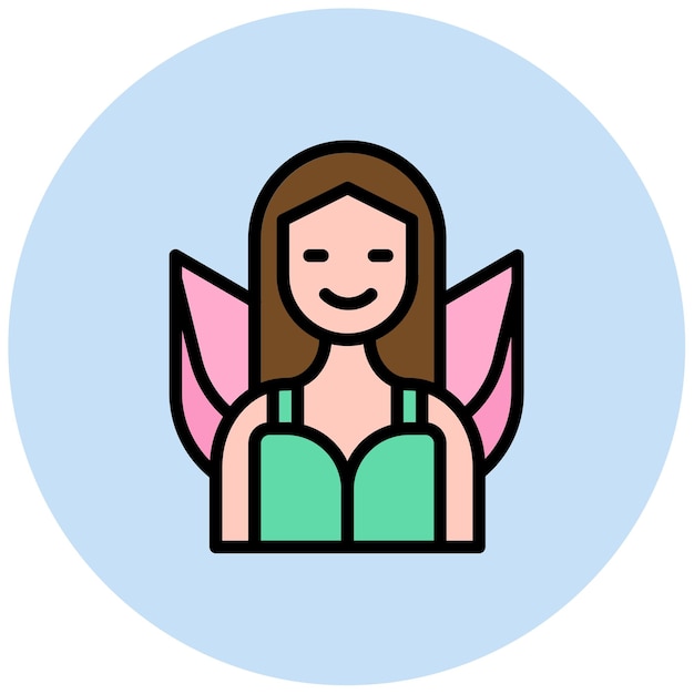 Imagen vectorial del icono de hadas Se puede usar para Fairytale