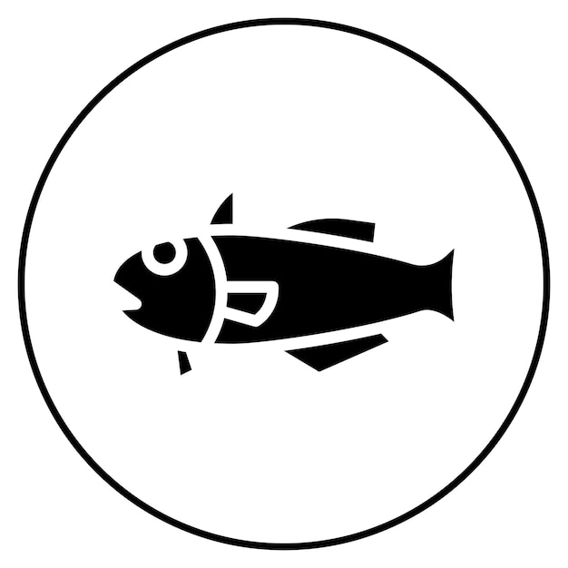 Imagen vectorial del icono de Haddock Se puede utilizar para pescado y mariscos