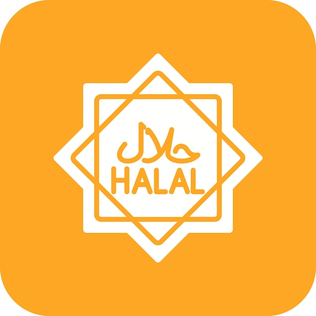 Vector la imagen vectorial del icono halal se puede usar para el ramadán