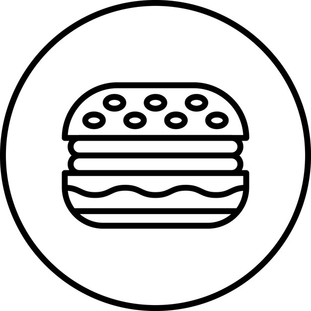 Imagen vectorial de icono de hamburguesa Se puede usar para Bar