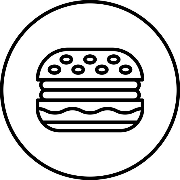 Imagen vectorial de icono de hamburguesa Se puede usar para Bar