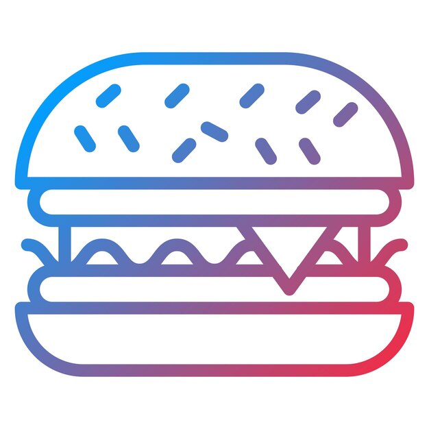 Imagen vectorial del icono de la hamburguesa Se puede usar para el boliche