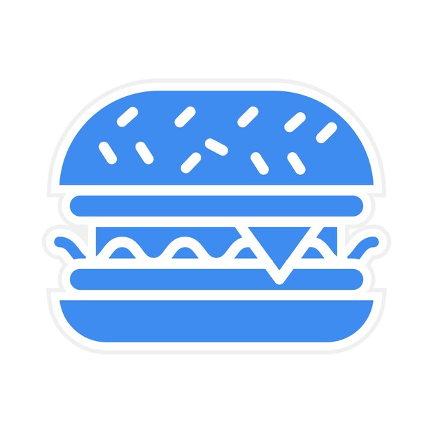 Imagen vectorial del icono de la hamburguesa Se puede usar para el boliche