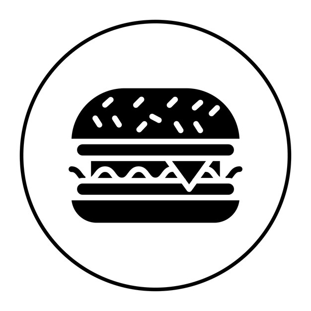 Imagen vectorial del icono de la hamburguesa Se puede usar para el boliche