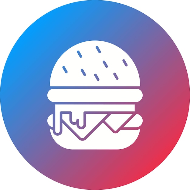 Imagen vectorial del icono de la hamburguesa Se puede usar para la entrega de alimentos