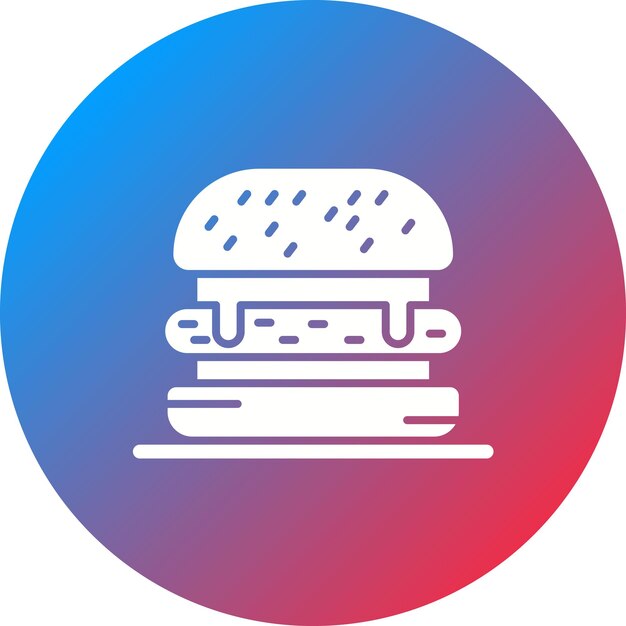 Imagen vectorial del icono de la hamburguesa Se puede usar para Street Food