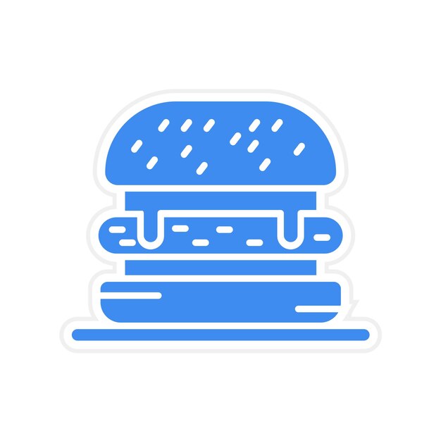 Imagen vectorial del icono de la hamburguesa Se puede usar para Street Food