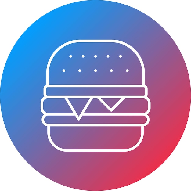 La imagen vectorial del icono de la hamburguesa se puede utilizar para el restaurante