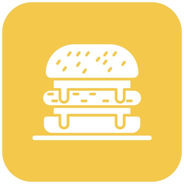 Imagen vectorial del icono de la hamburguesa de queso Se puede usar para Street Food