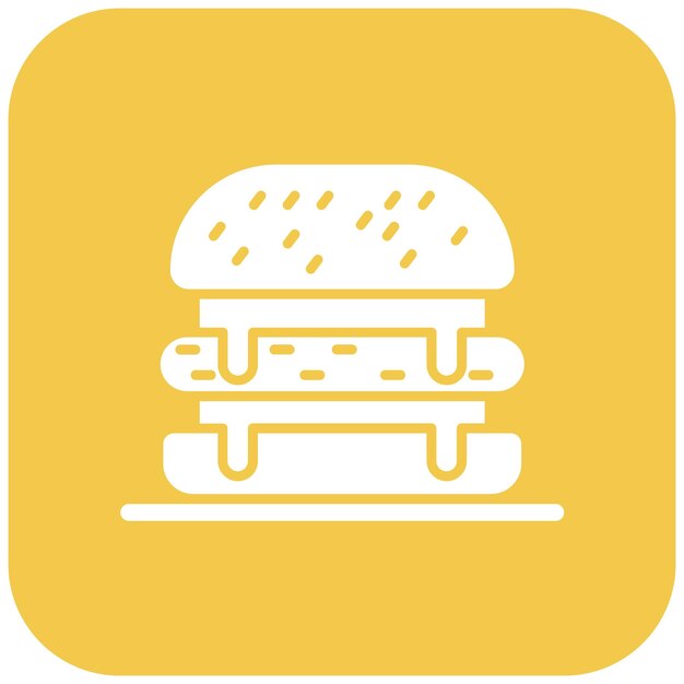 Imagen vectorial del icono de la hamburguesa de queso Se puede usar para Street Food