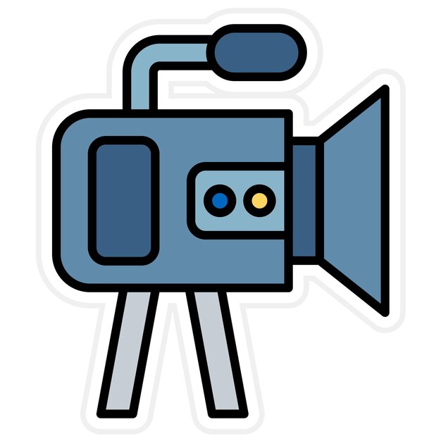 Imagen vectorial de icono de Handycam Se puede usar para Comunicación y Medios