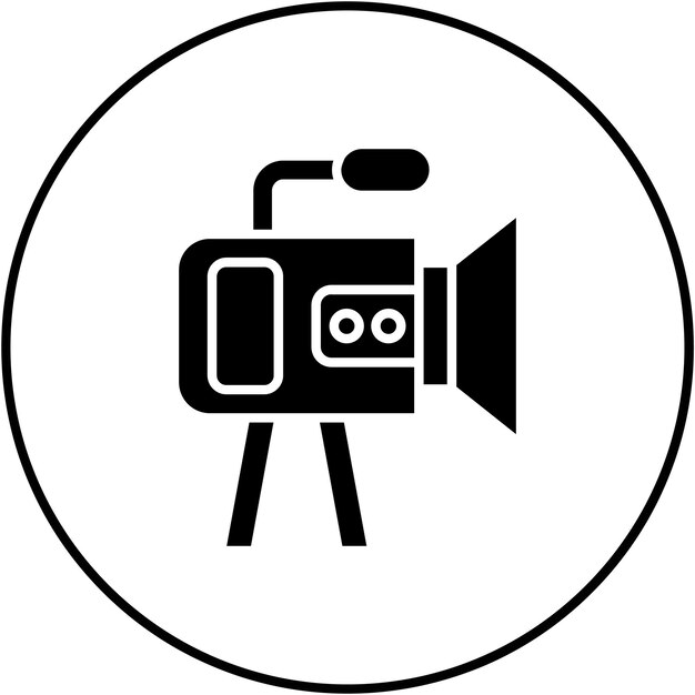Imagen vectorial de icono de Handycam Se puede usar para Comunicación y Medios