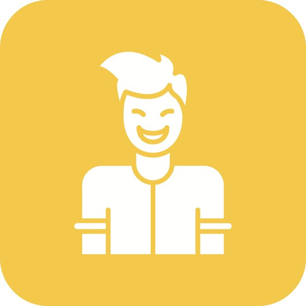 La imagen vectorial del icono Happy se puede utilizar para la retroalimentación del cliente