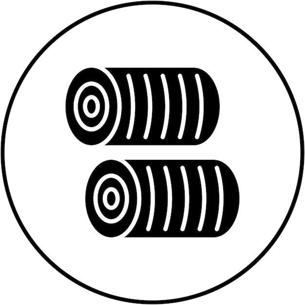 La imagen vectorial del icono de Hay Bale se puede utilizar para el otoño