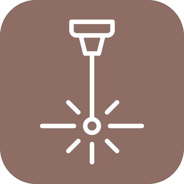 La imagen vectorial del icono del haz láser se puede utilizar para la fabricación