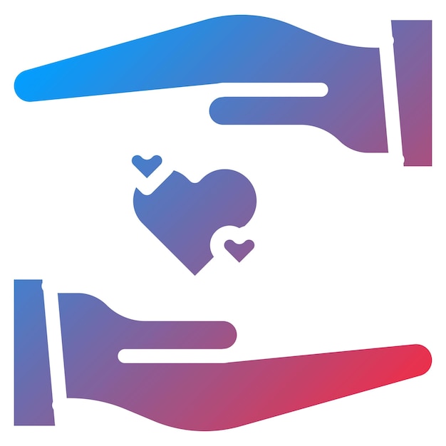 Imagen vectorial del icono Heart of Giving Se puede usar para la caridad