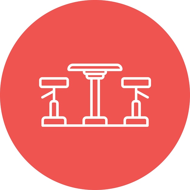 Imagen vectorial del icono de las heces del bar Se puede usar para la cafetería